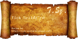 Tick Szilárd névjegykártya